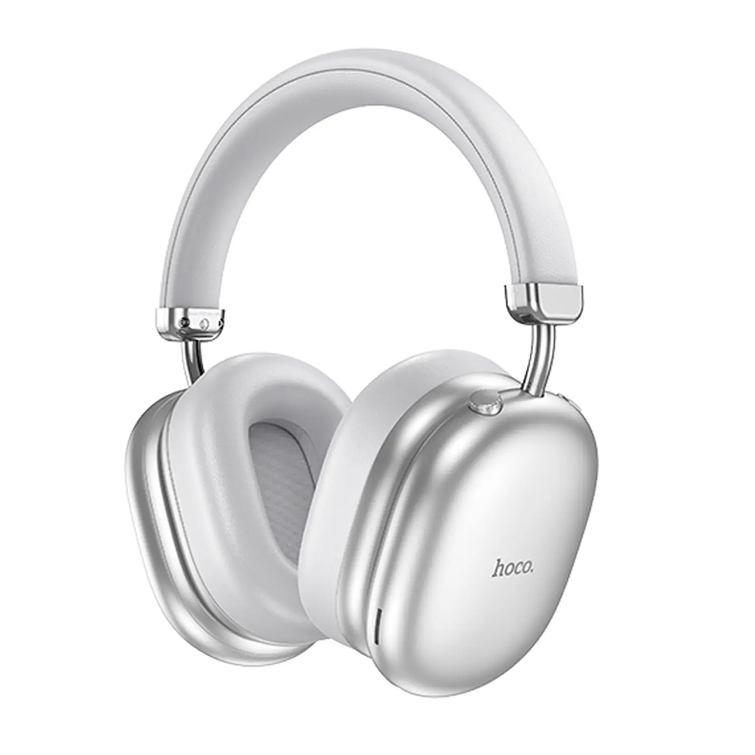 Audífonos Hoco W35 Max Auspicious Bluetooth ANC Inalámbricos Silver (Plateados) con 90H 1