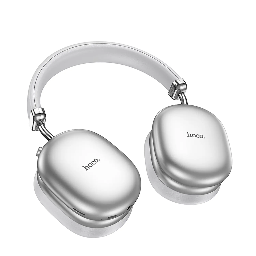 Audífonos Hoco W35 Max Auspicious Bluetooth ANC Inalámbricos Silver (Plateados) con 90H 2