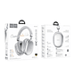 Audífonos Hoco W35 Max Auspicious Bluetooth ANC Inalámbricos Silver (Plateados) con 90H - Miniatura 3