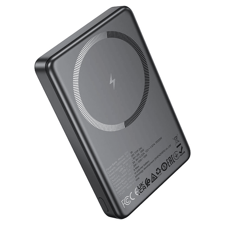 Powerbank Hoco Q34 Clever PD20W Inalambrico 10000mAh gris 3