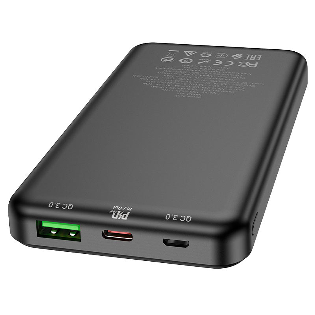 Powerbank Hoco J87 10,000mAh Tacker PD20W+QC3.0 Negro 4