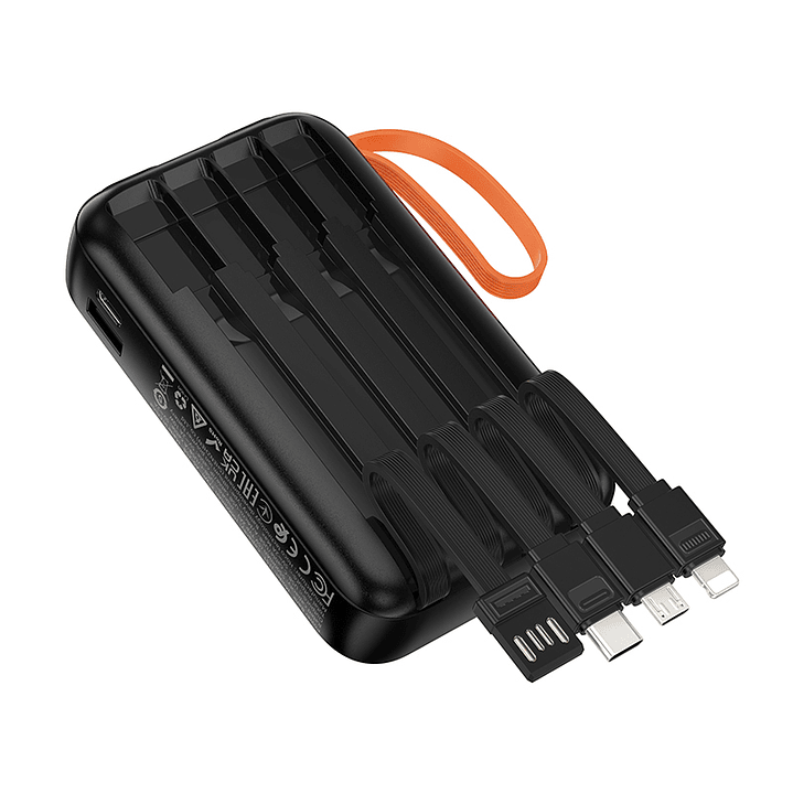 Powerbank Hoco J151 Spirit 4 cables 10000mAh negro 3