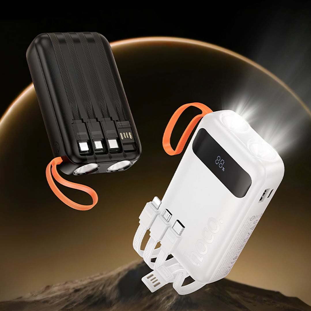 Powerbank Hoco J151 Spirit 4 cables 10000mAh negro 5