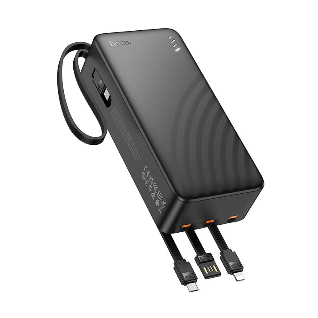 Powerbank Hoco J146B Night tide 4 cables 30000mAh Negro 1