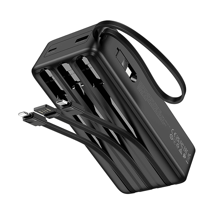 Powerbank Hoco J146B Night tide 4 cables 30000mAh Negro 3