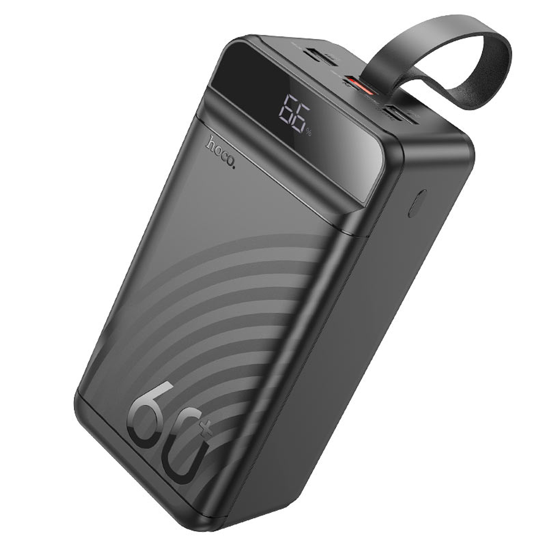Powerbank Hoco J123C 60,000mAh Element 22.5W+PD20W con LED Negro 1