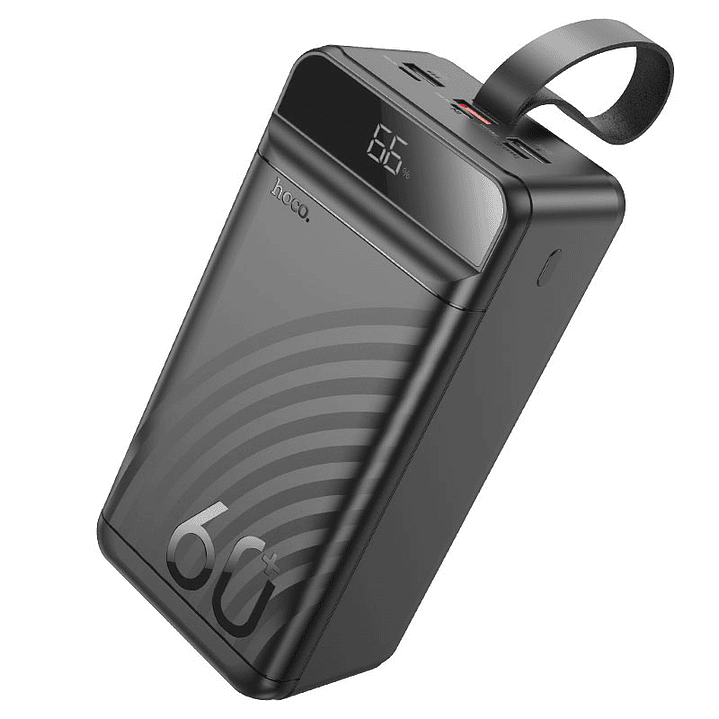 Powerbank Hoco J123C 60,000mAh Element 22.5W+PD20W con LED Negro 1