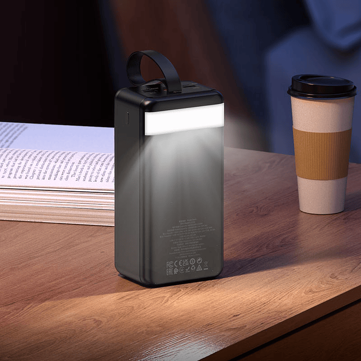 Powerbank Hoco J123C 60,000mAh Element 22.5W+PD20W con LED Negro 5