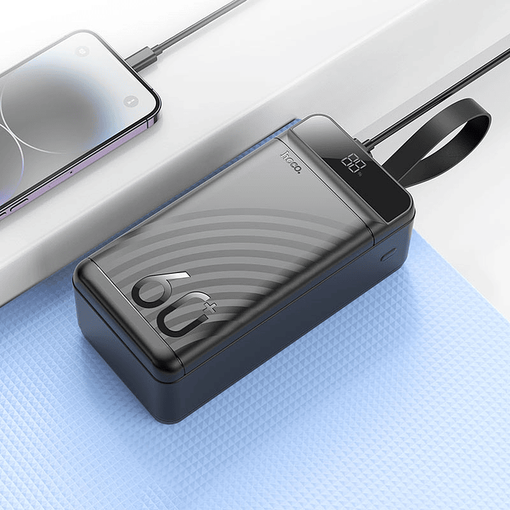 Powerbank Hoco J123C 60,000mAh Element 22.5W+PD20W con LED Negro 6