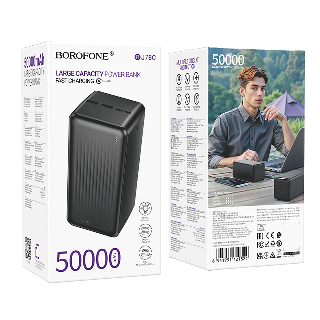 Powerbank Borofone BJ78C Clever 50000mAh negro 2