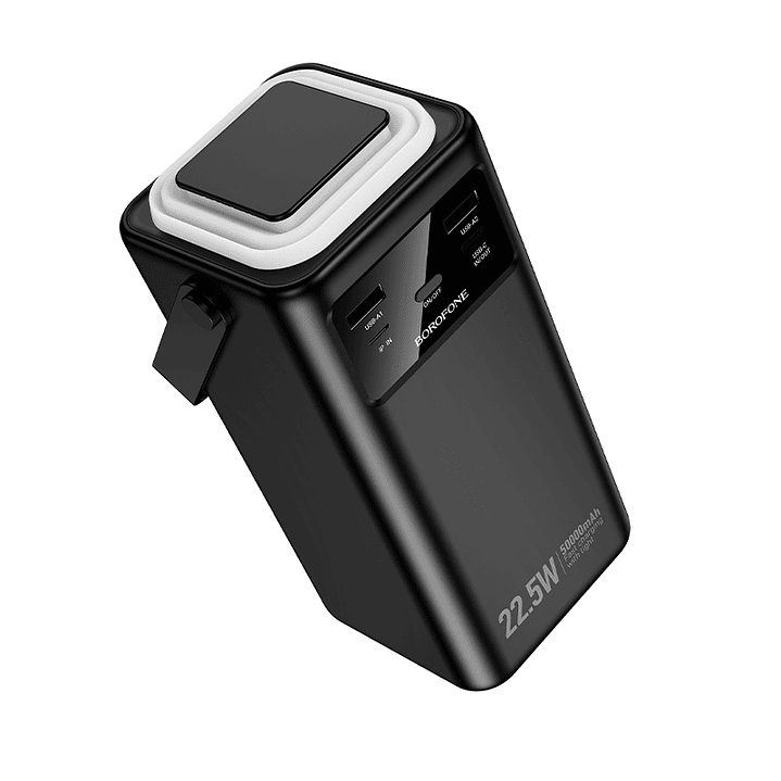 Powerbank Borofone BJ65A High 22.5W+PD20W+4 cables 50000mAh negro 1