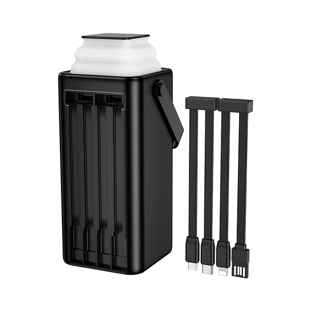 Powerbank Borofone BJ65A High 22.5W+PD20W+4 cables 50000mAh negro 4
