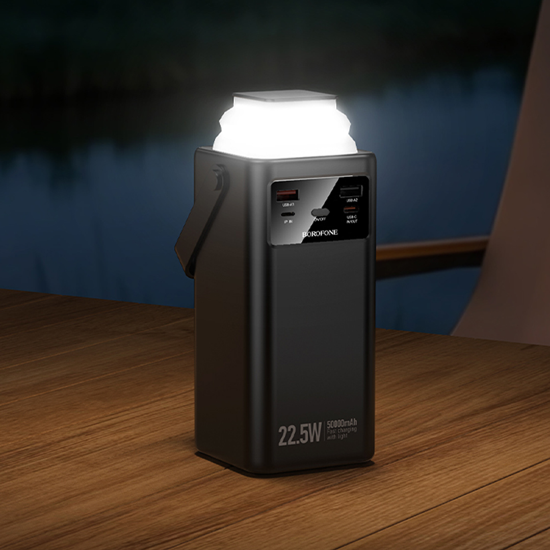Powerbank Borofone BJ65A High 22.5W+PD20W+4 cables 50000mAh negro 7