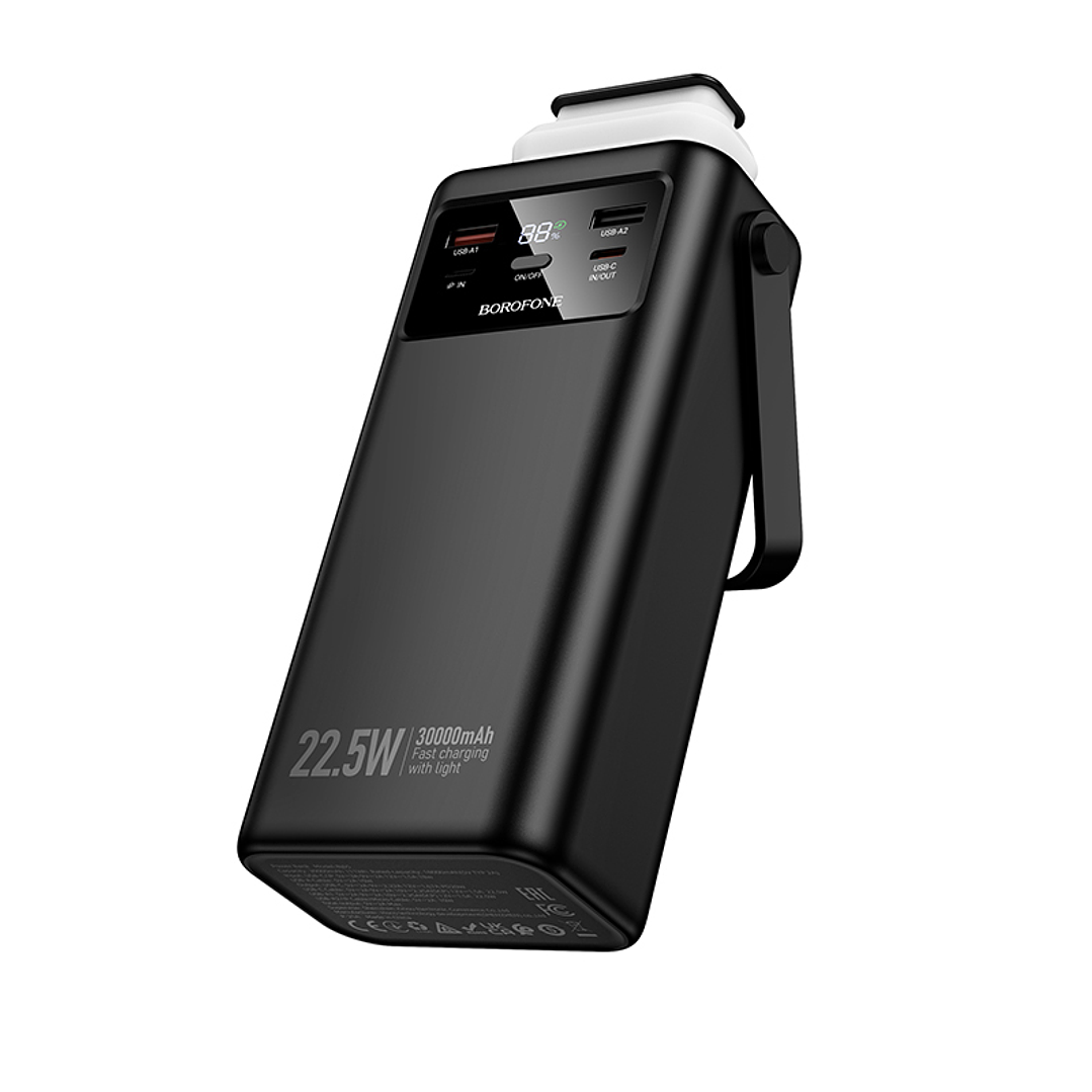 Powerbank Borofone BJ65 High 22.5W+PD20W+4 cables 30000mAh negro 1
