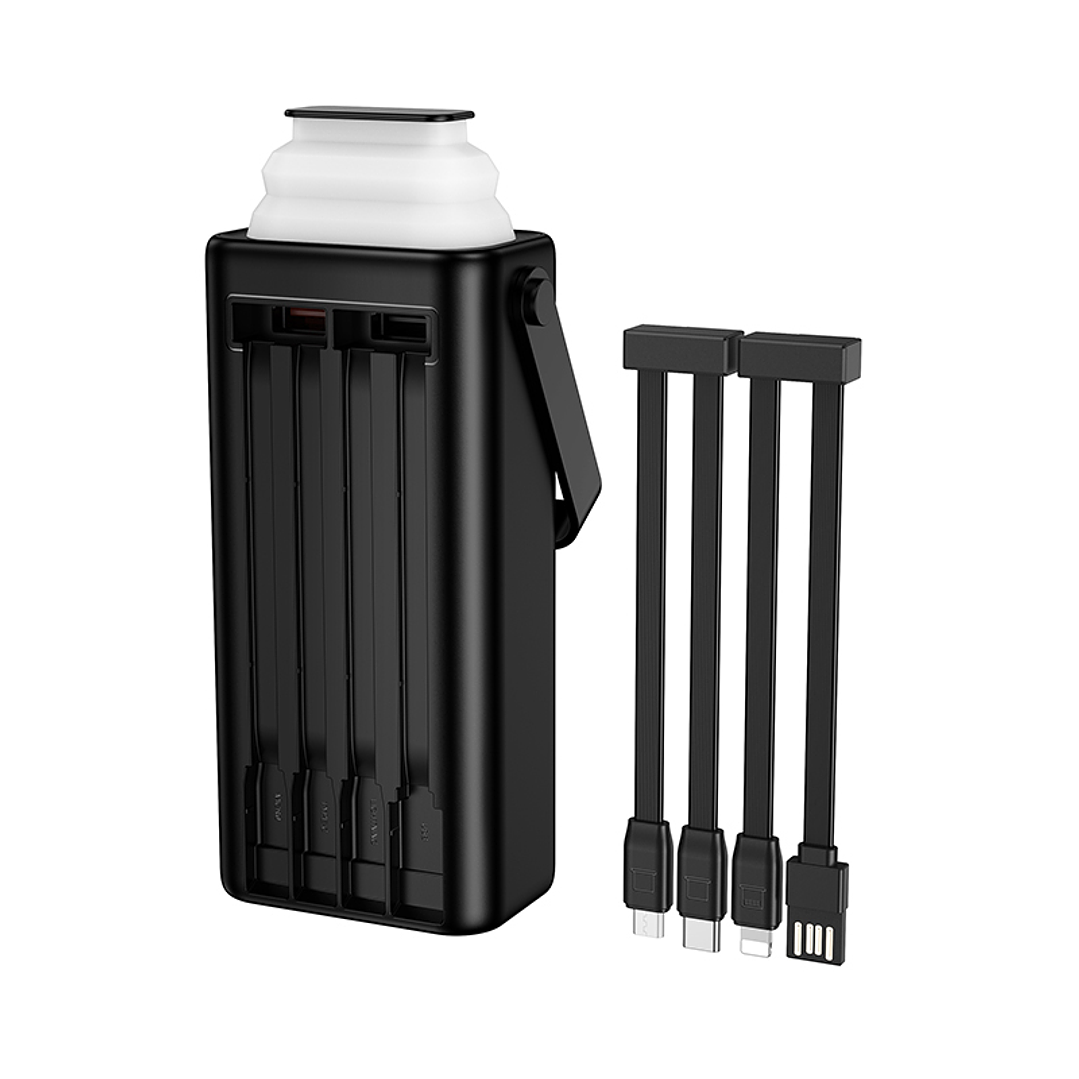 Powerbank Borofone BJ65 High 22.5W+PD20W+4 cables 30000mAh negro 5