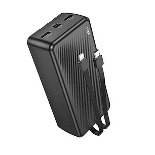 Powerbank Borofone BJ57B 30,000mAh Graceful 22.5W+PD20W Negro con cables