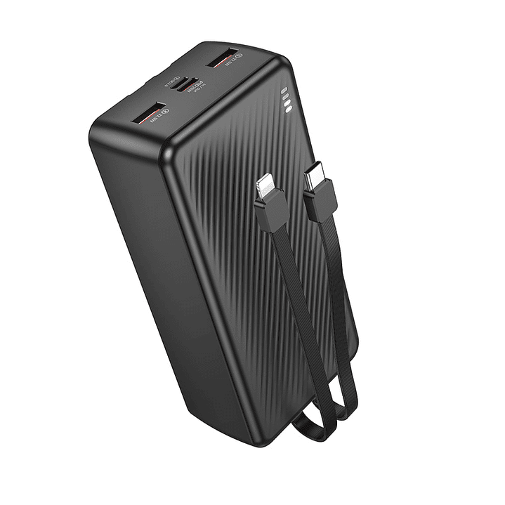 Powerbank Borofone BJ57B 30,000mAh Graceful 22.5W+PD20W Negro con cables 1