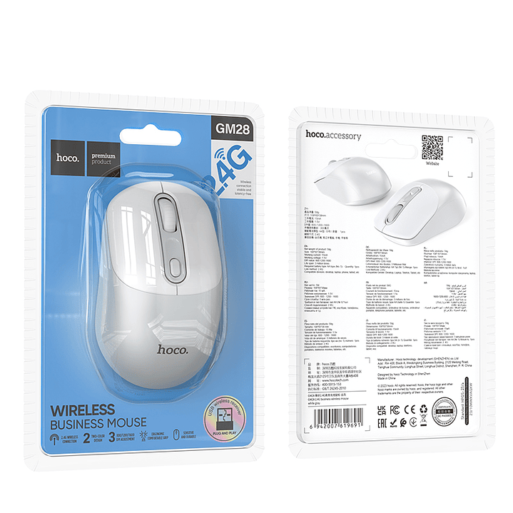 Mouse Hoco GM28 2.4G Blanco 2