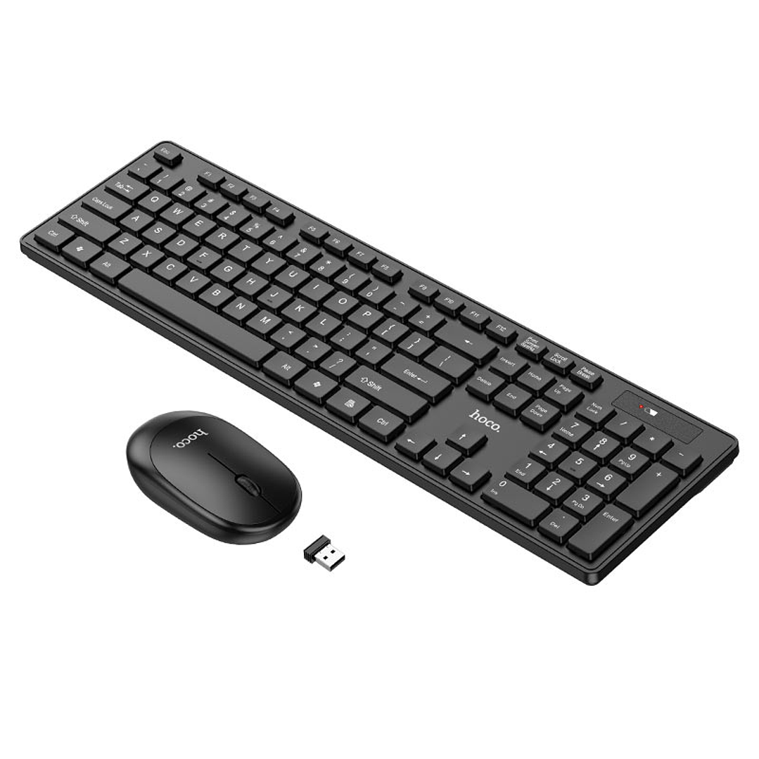 Teclado y Mouse Hoco GM17 Inalambrico negro 1
