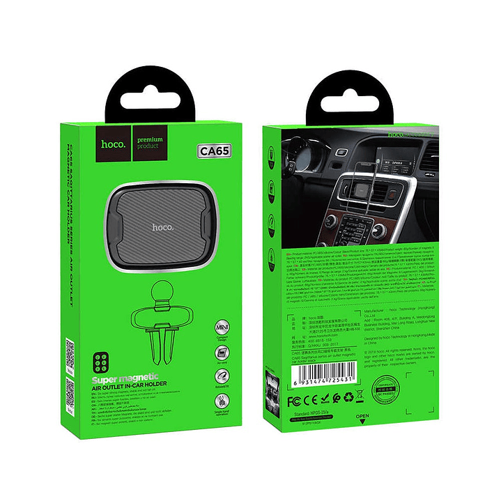 Soporte para Auto Hoco CA65 magnetico para Rejilla Negro 4