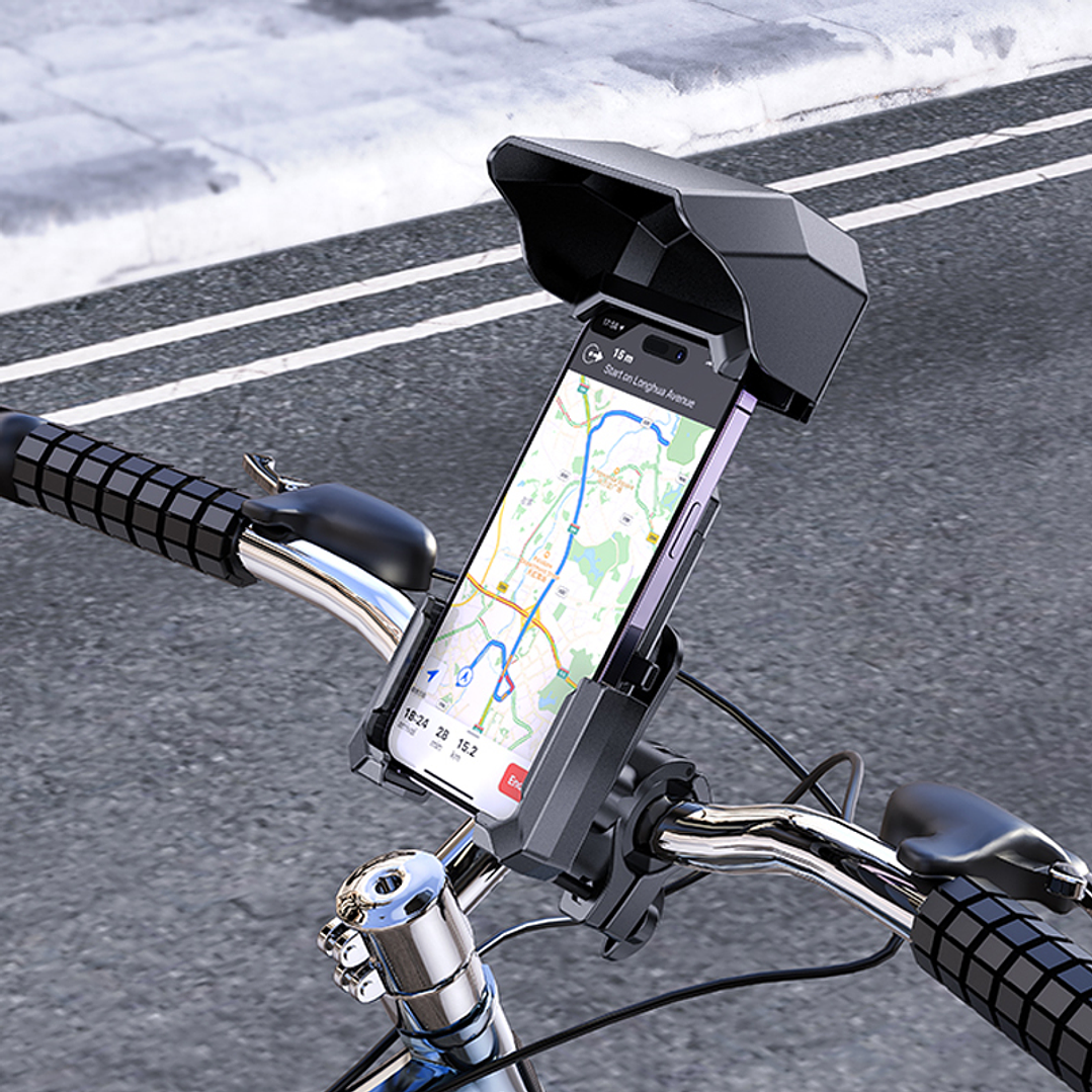 Soporte de celular para Moto Hoco H31 Wild Wolf Negro 5