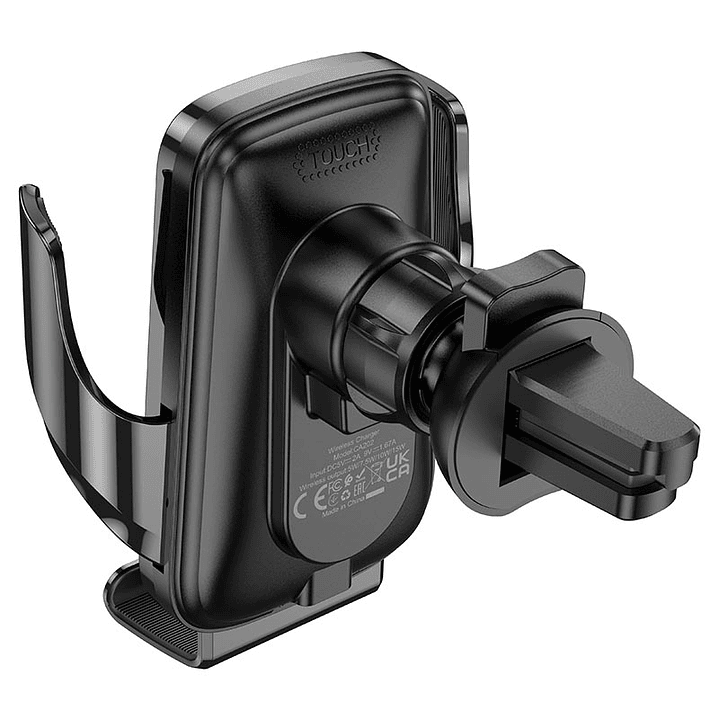 Soporte para Auto Hoco CA202 con Cargador Inalamabrico Negro 4