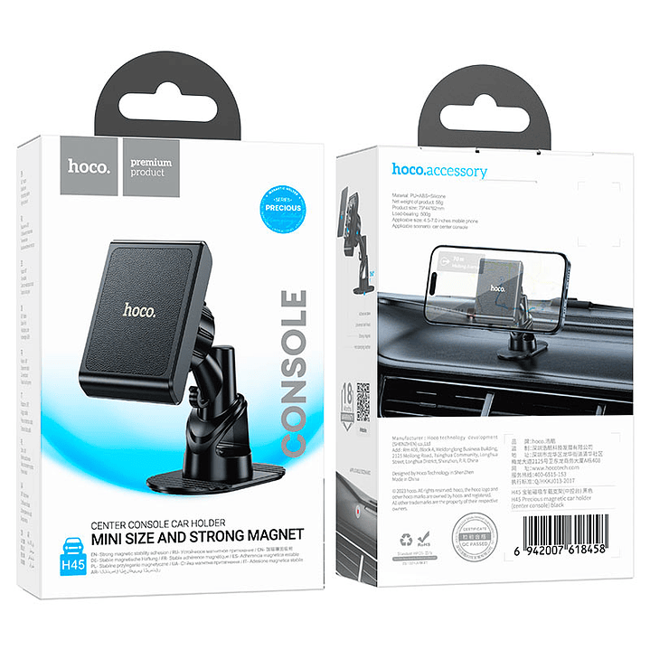 Soporte Auto Hoco H45 Precious magnetico negro 2