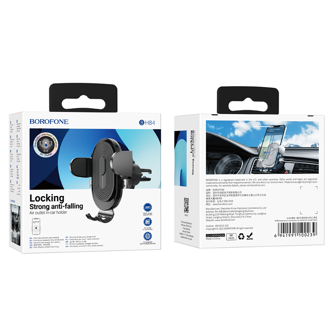 Soporte de Auto Borofone BH84 Experience Negro 2