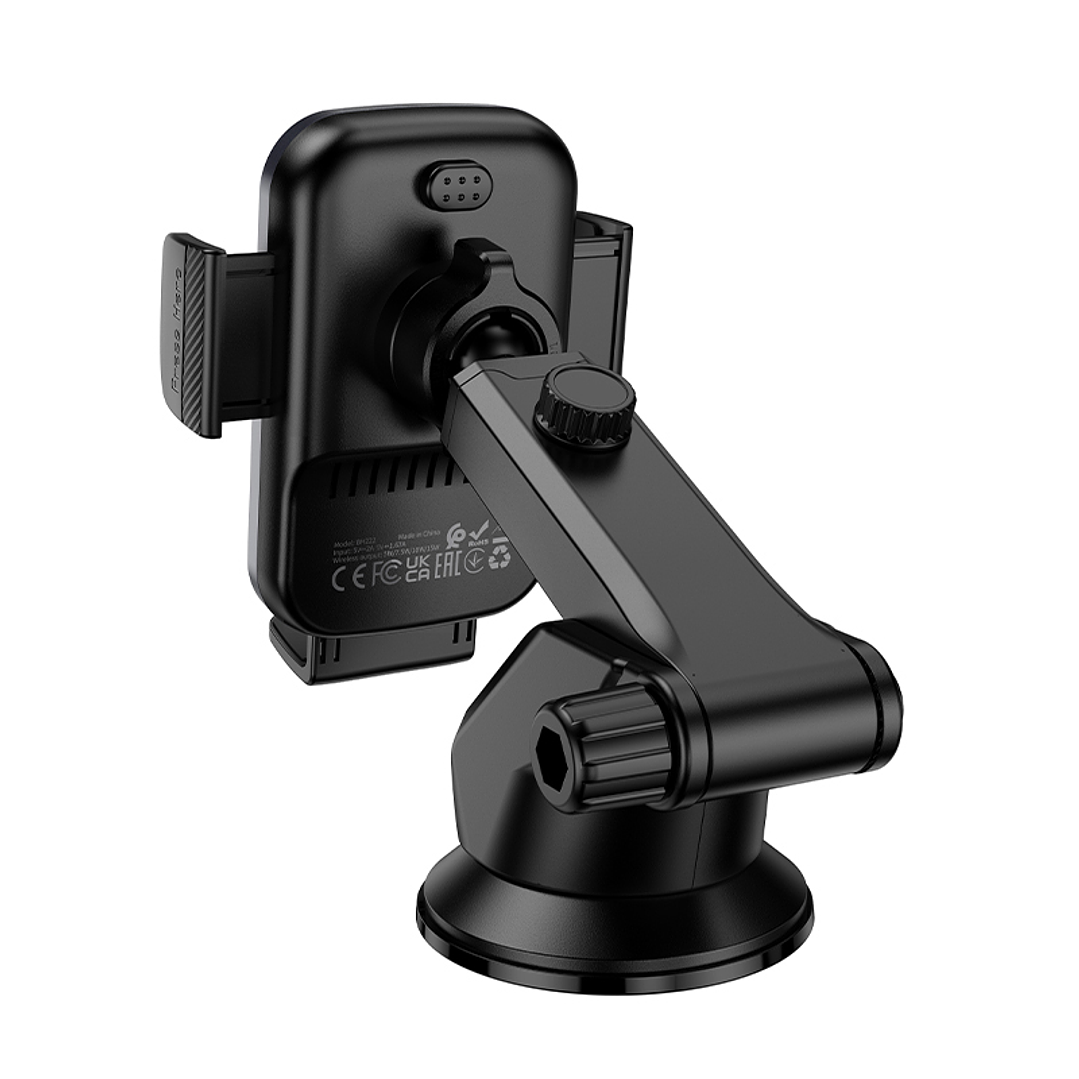Soporte Auto Borofone BH222 Carga Inalambrica Negro 4