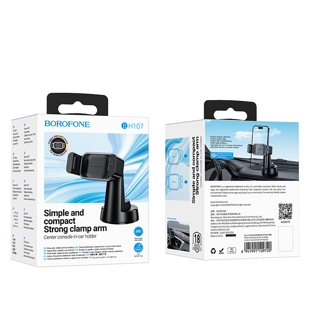 Soporte Auto Borofone BH107 Ascend Negro 2