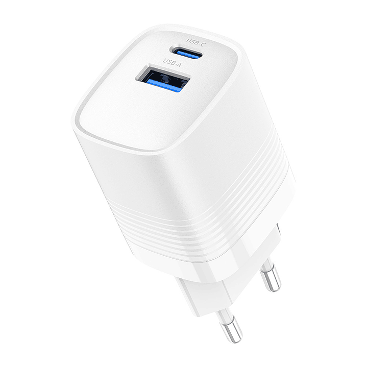 GSM Chile Cargador Casa FM-3001 30W USB A+C SEC Blanco 3