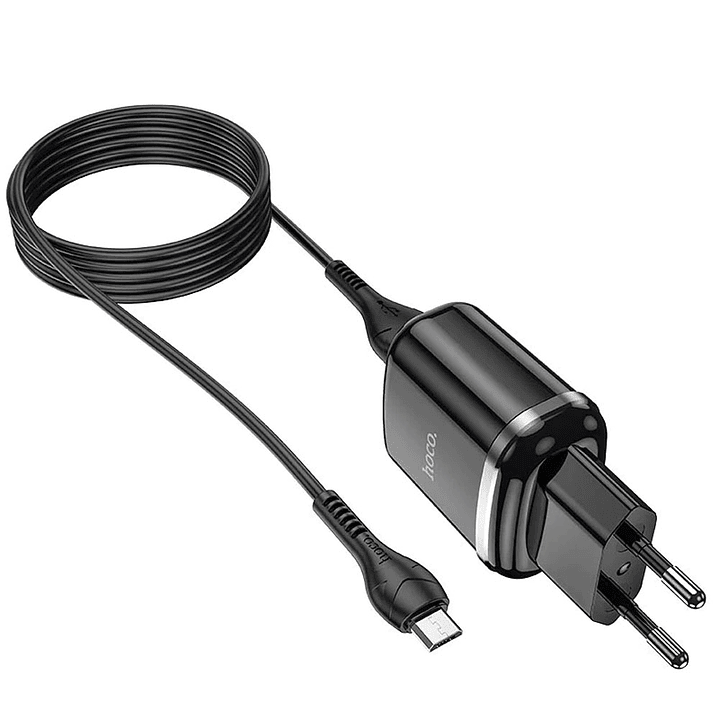 Cargador Hoco N4 Aspiring Micro USB Doble Puerto Negro 1