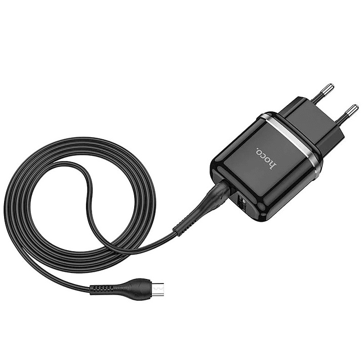 Cargador Hoco N4 Aspiring Micro USB Doble Puerto Negro 3