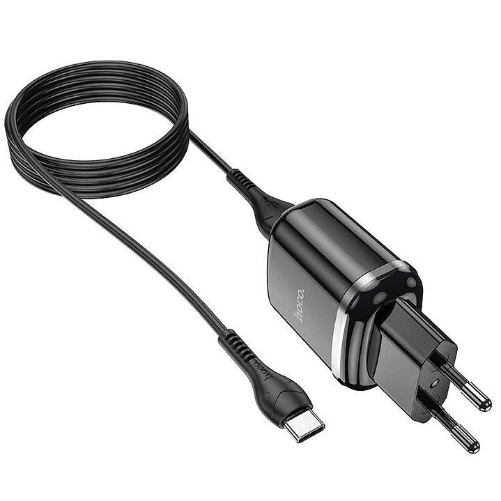 Cargador Hoco N4 cable Tipo C 2.4A Negro 4