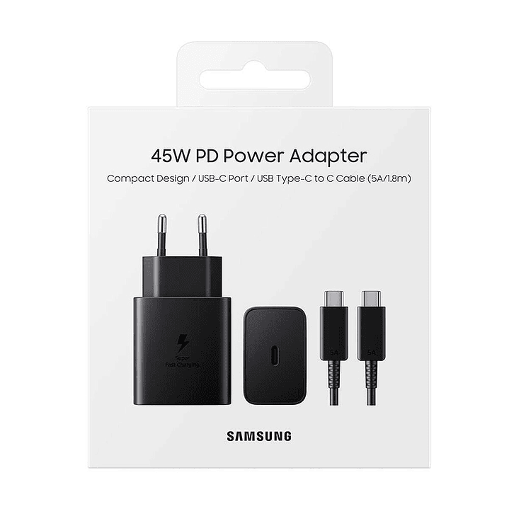 Cargador Samsung 45W Usb C  a Usb c  EP-T4511XBEGCH Negro 2