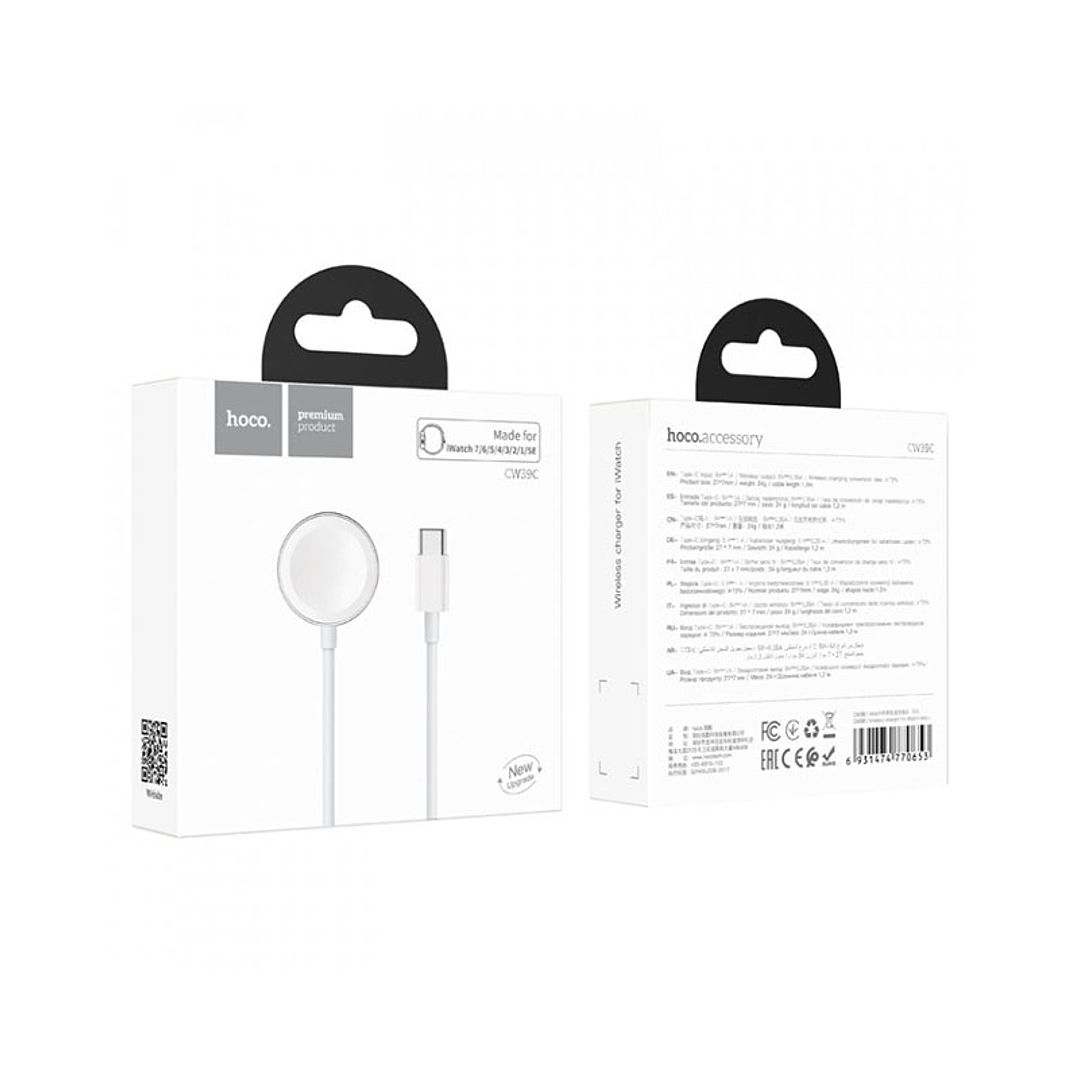 Cargador Inalambrico Hoco Cw39C Para Apple Watch Blanco 2