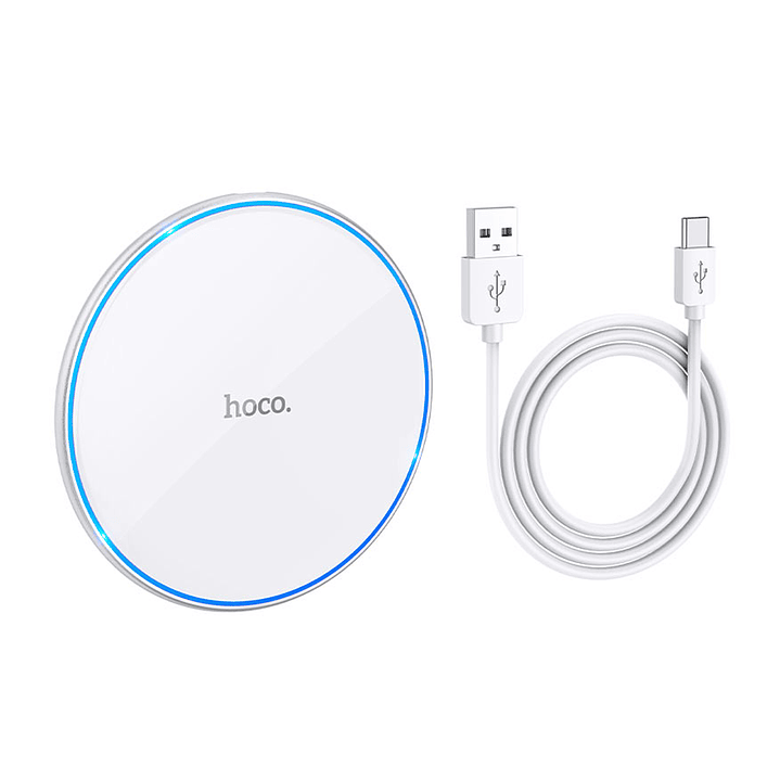 Cargador Inalambrico Hoco CW6 Pro Easy 15W Blanco 1