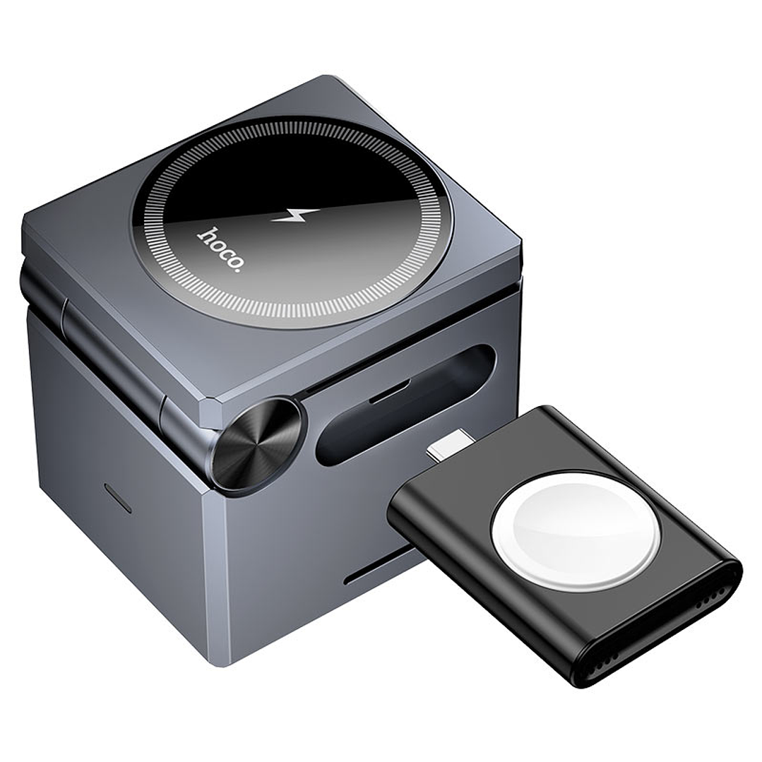 Cargador inalámbrico Hoco CQ8, plegable 3 en 1 5