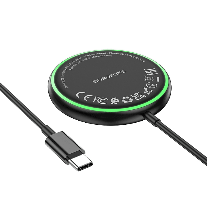 Cargador Inalambrico Borofone BQ27 Pole Negro 3