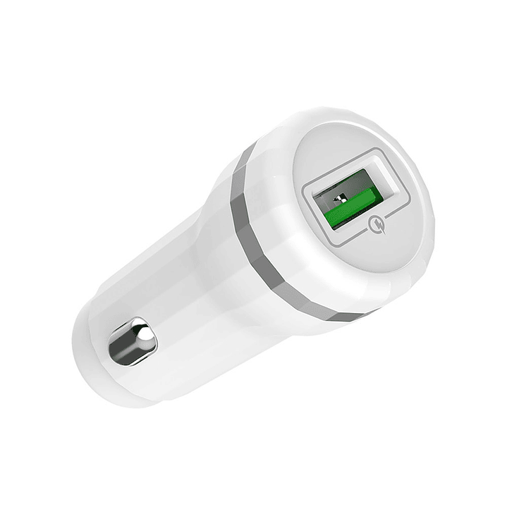 Cargador de Auto Hoco Z27A Staunch QC3.0 Blanco 3