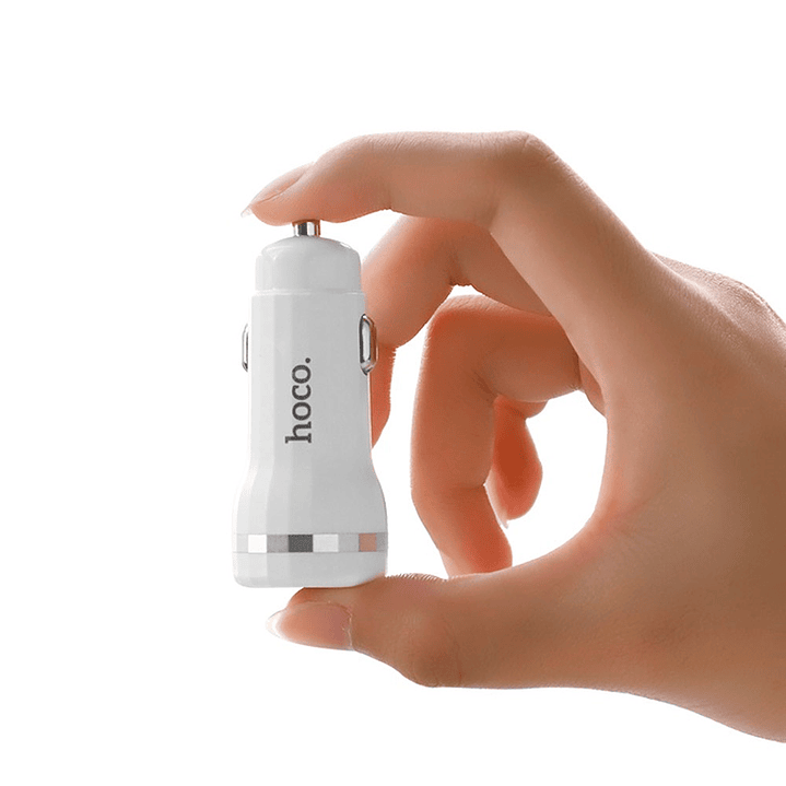 Cargador de Auto Hoco Z27A Staunch QC3.0 Blanco 5