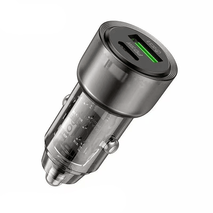 Cargador de Auto Hoco Z52 Spacious PD38W USB C USB A Negro 3