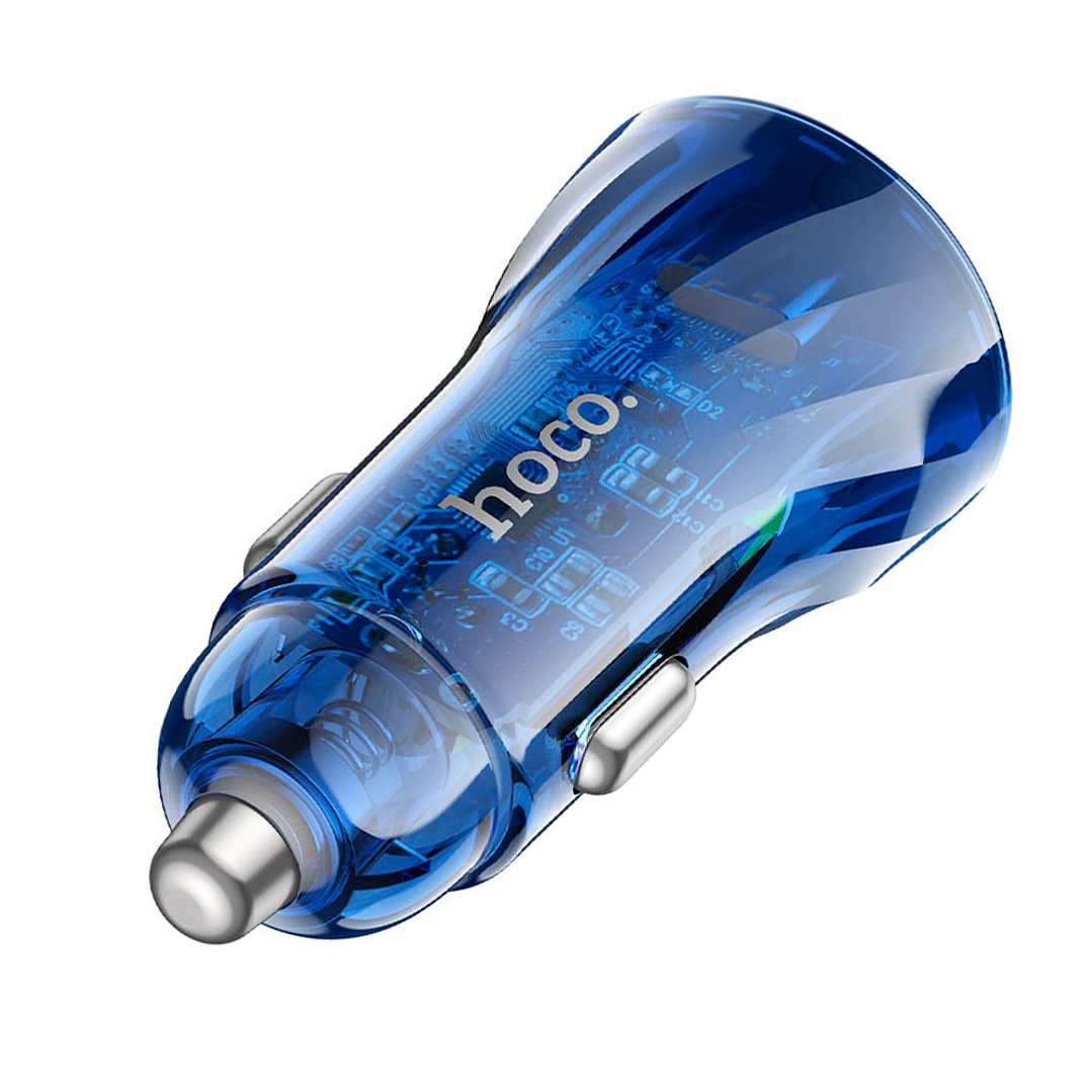 Cargador para auto Hoco  Auto Z47A Dual PD30W+QC3.0 azul 3