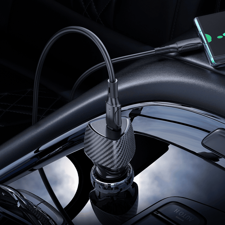 Cargador de auto Borofone BZ31B, PD30W con cable tipo C a tipo C. 6