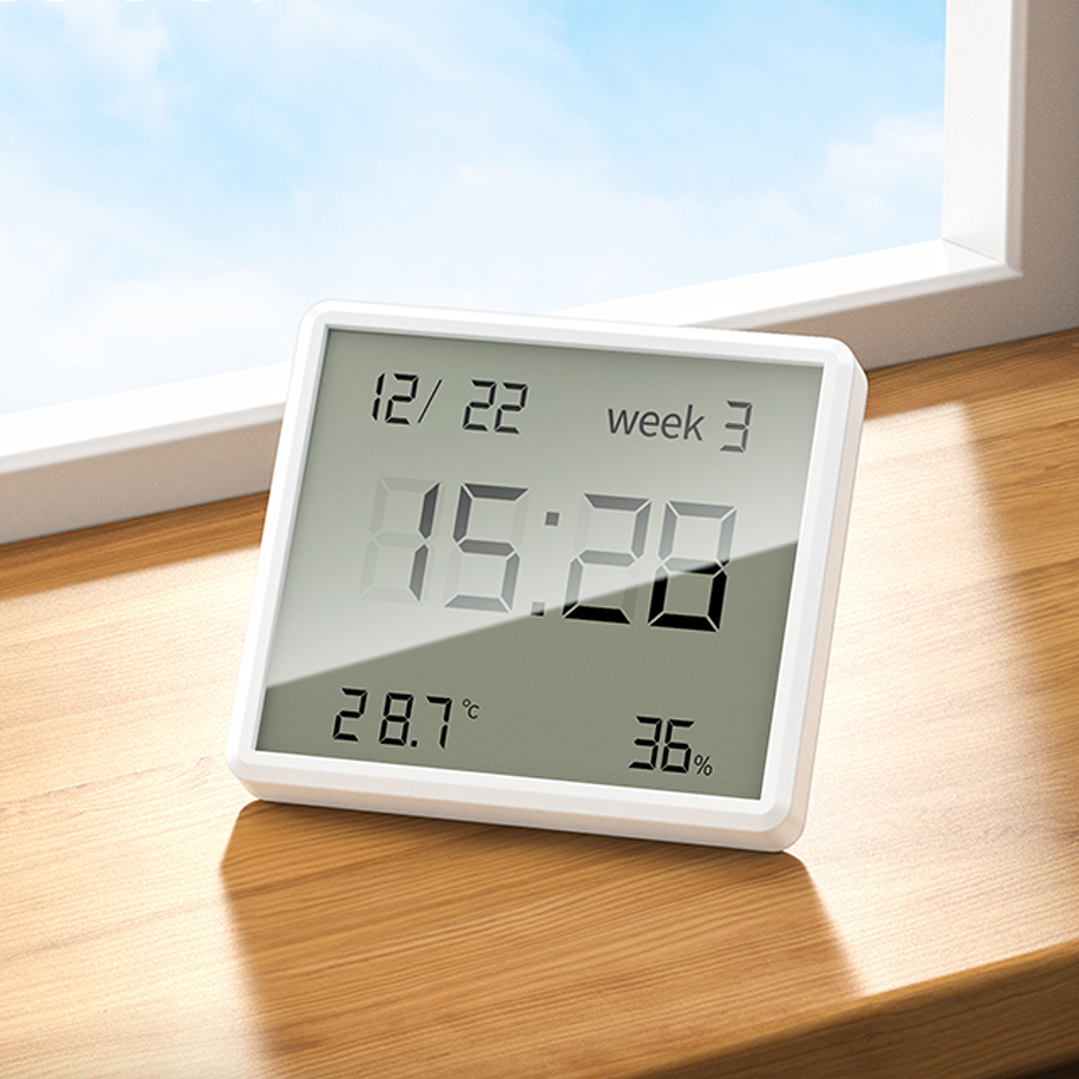 Reloj y higrotermómetro interior Hoco HX41 blanco 6