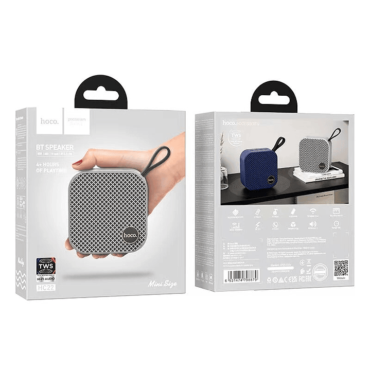 Parlante Hoco HC22 Auspicious sport Bluetooth Gris 2