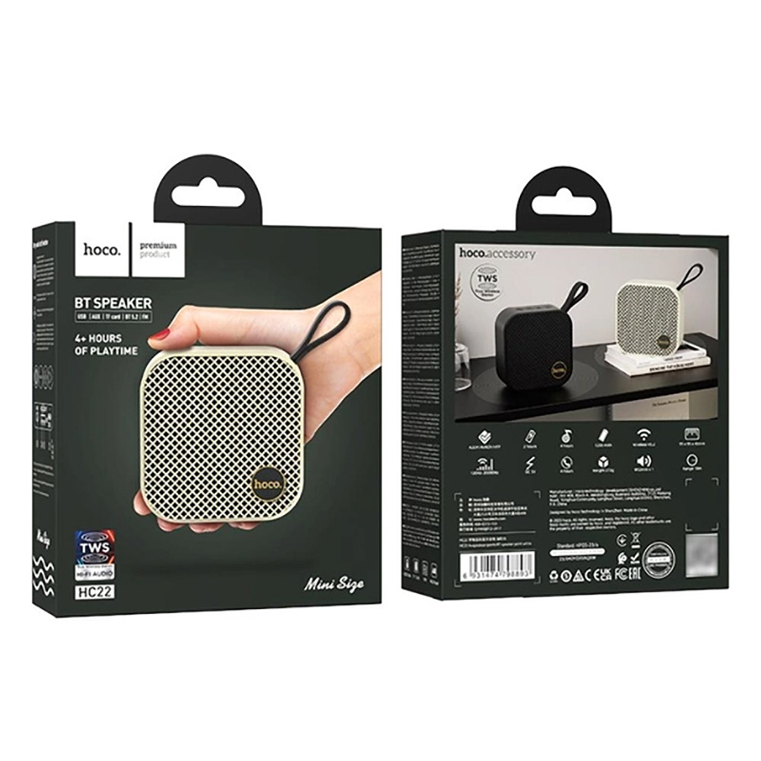 Parlante Hoco HC22 Auspicious sport Bluetooth FM Aux Blanco 2