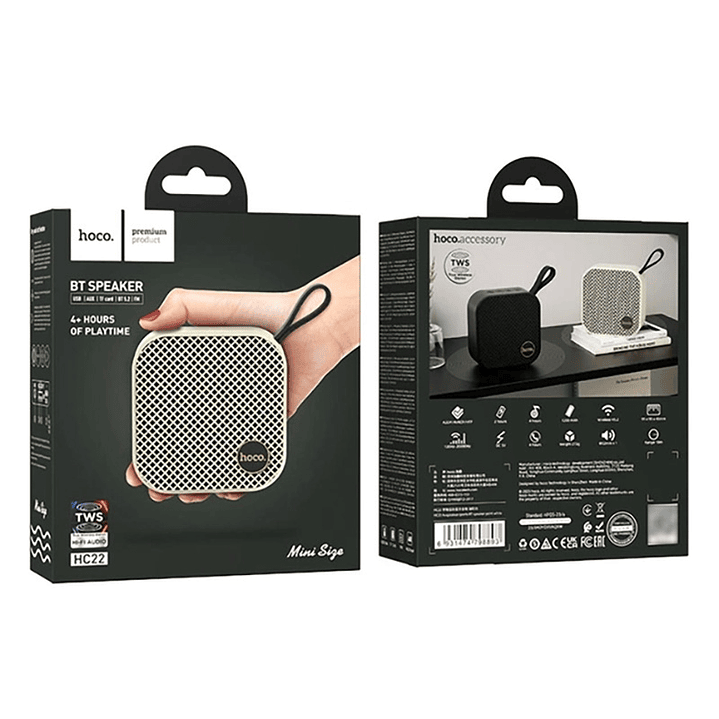 Parlante Hoco HC22 Auspicious sport Bluetooth FM Aux Blanco 2