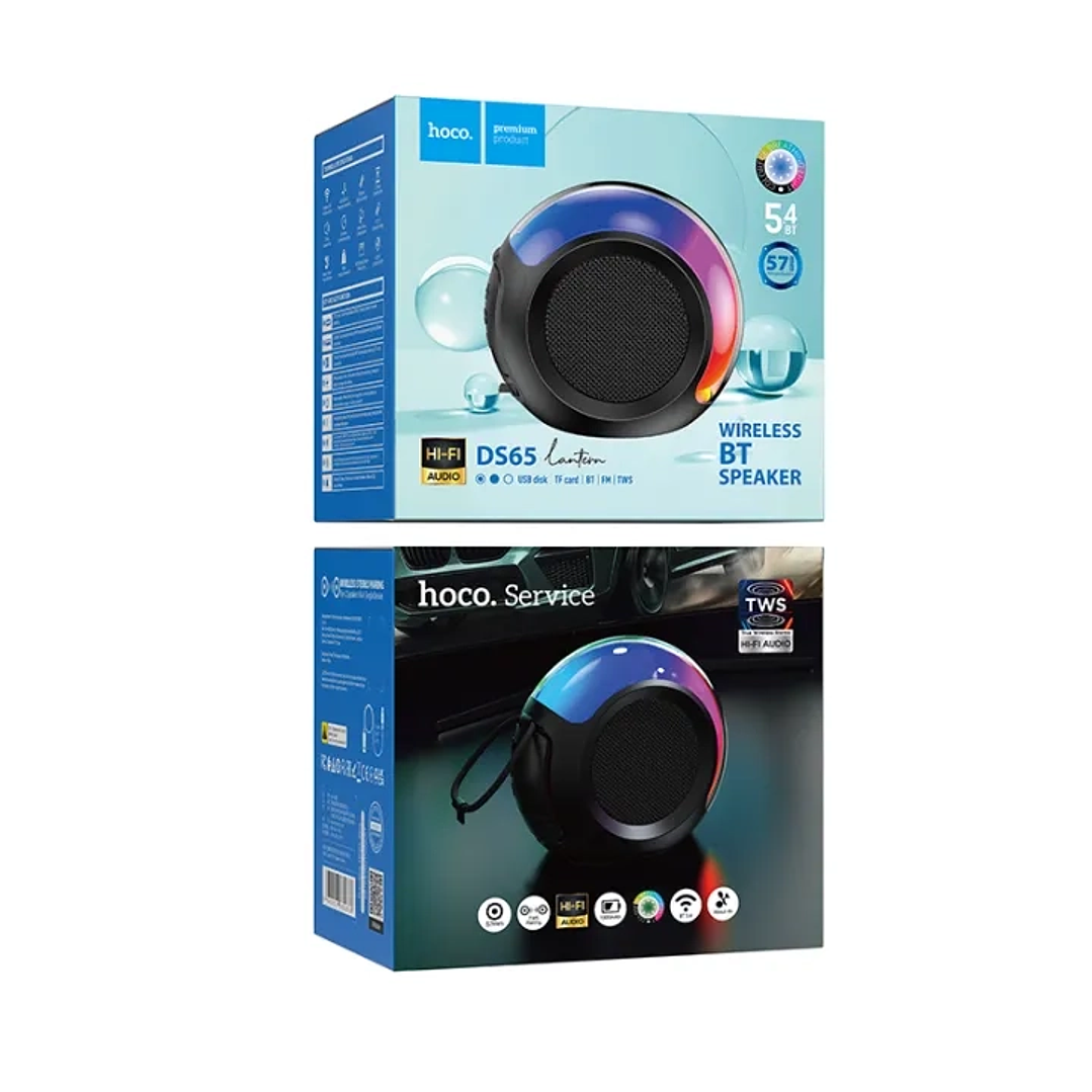 Parlante Hoco DS65 Ambient Light Snail Negro 2