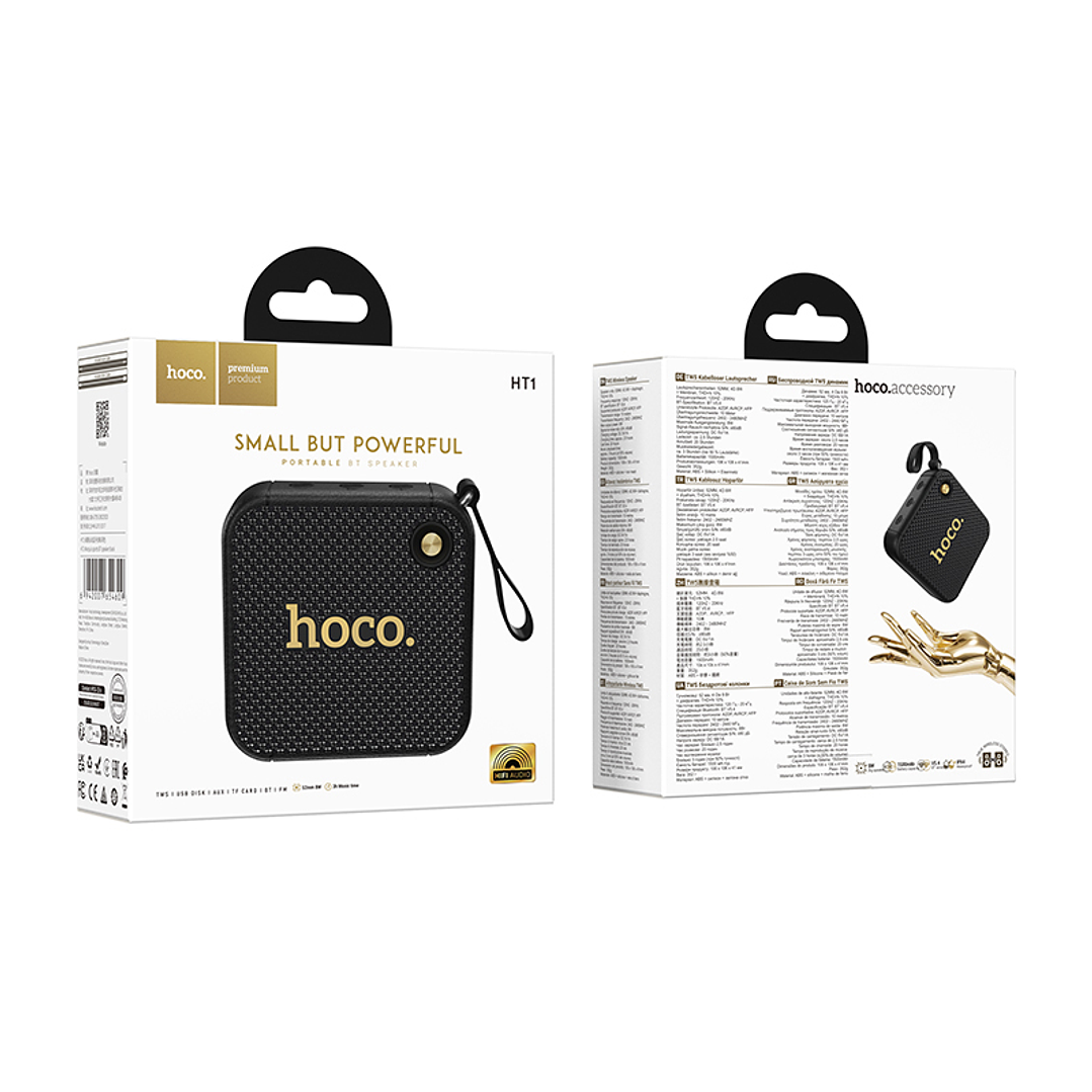 Parlante BT Hoco HT1 Marquis 8W Negro 2